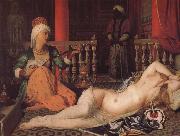 Jean-Auguste Dominique Ingres lady-in-waiting and bondman oil painting